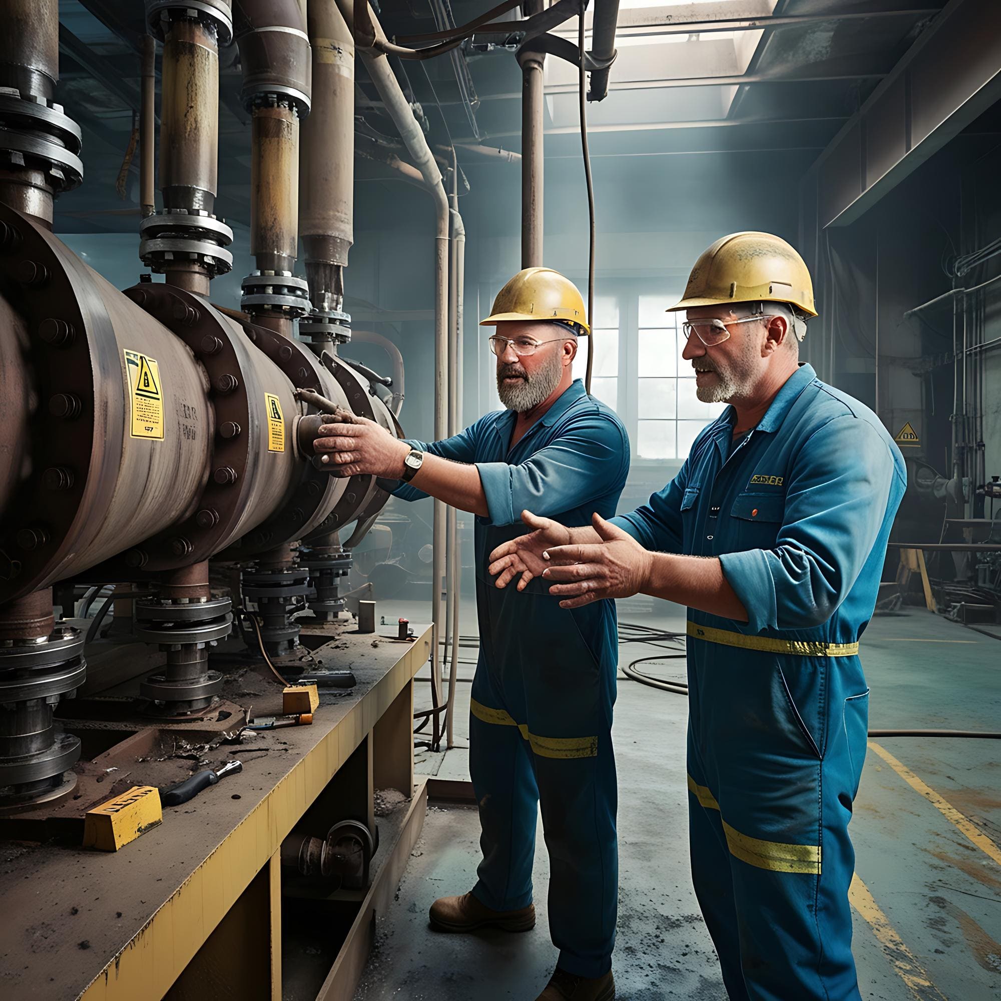 HSE supervisor reviewing a permit-to-work and process safety dashboard